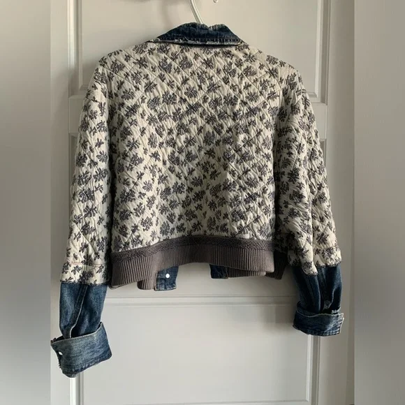 Free People Ditsy Denim Jacket XS/S - Picture 7 of 9